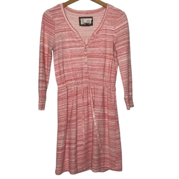 Anthropologie Dresses & Skirts - Saturday Sunday Pink Henley Dress with Tie in Front Size Extra Small
